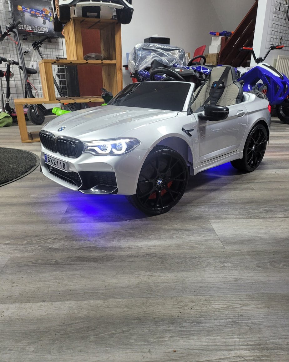 BMW M5 | 12V  Kids Ride-On Car – Leather Seat, Parental Remote