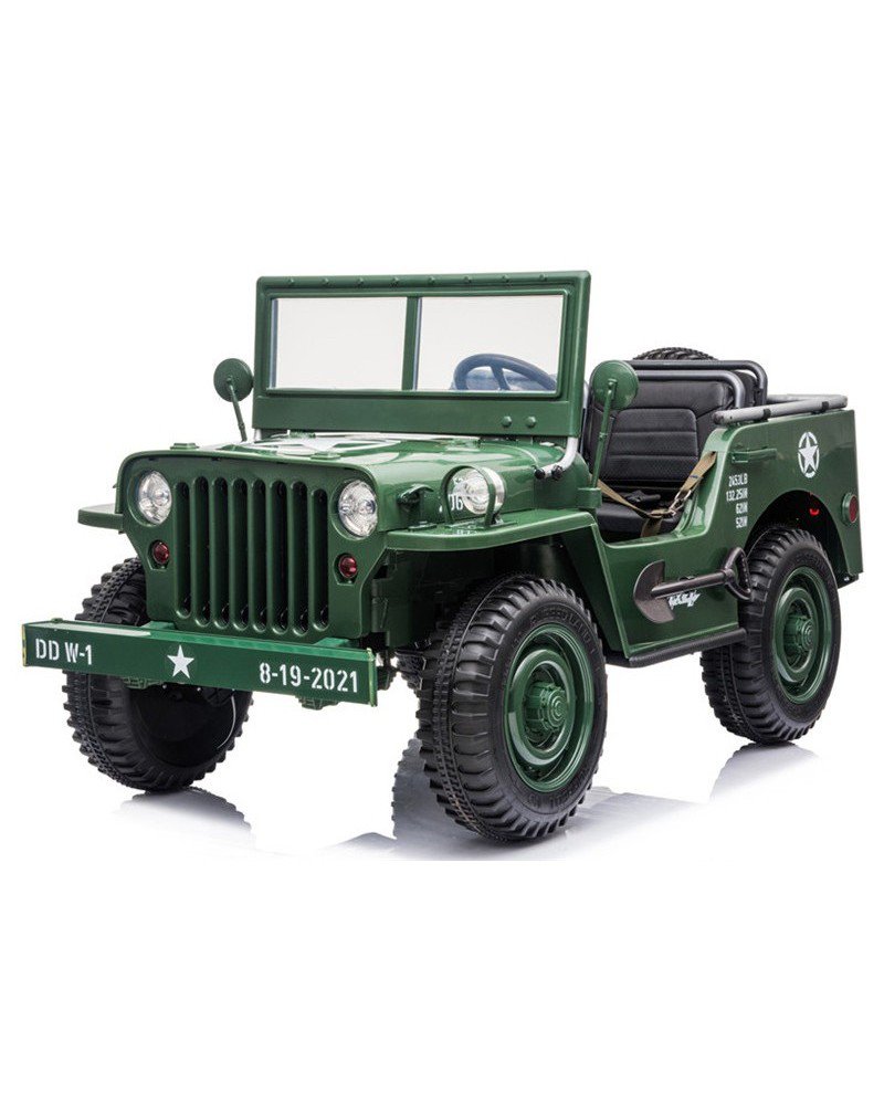 Jeep- Hotchkiss Willys Style | 24V kids 3-Seater On & Off-Road Electric UTV