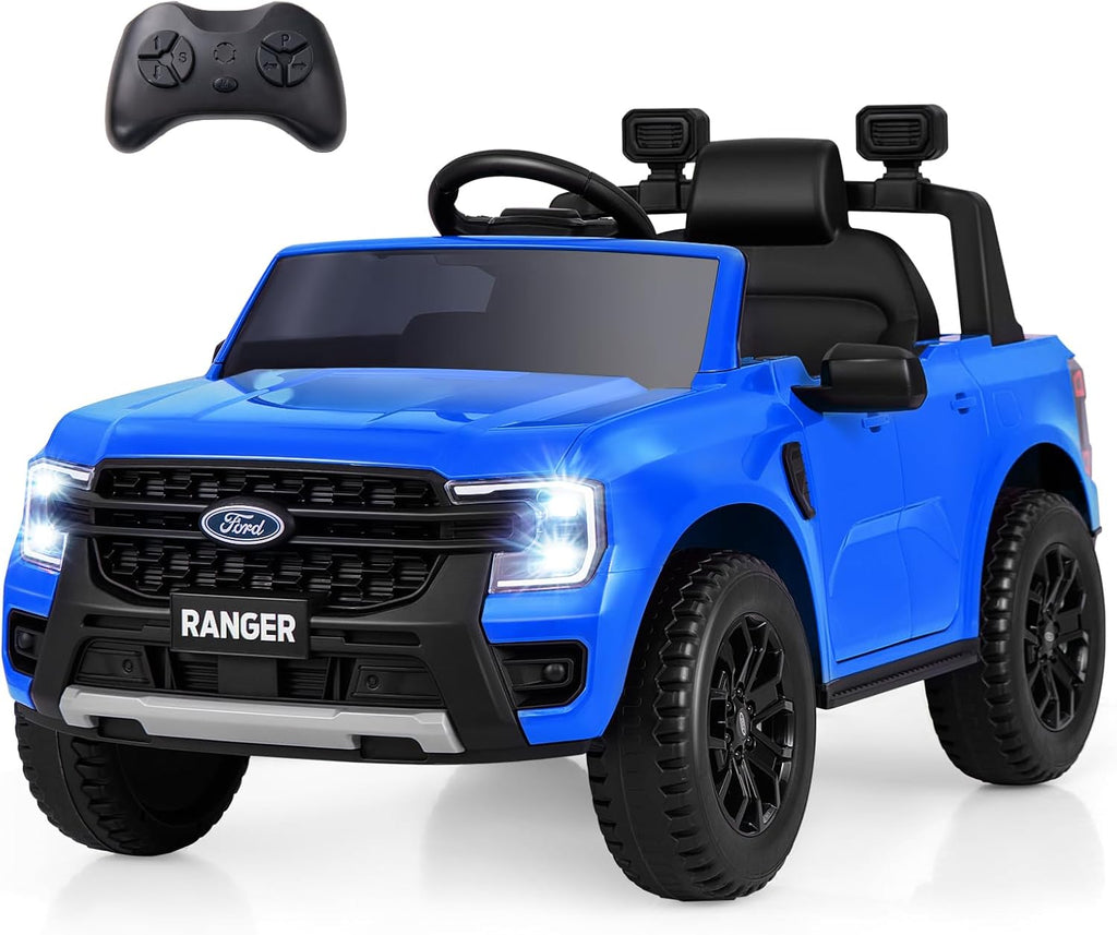 Ford Ranger | 12V Kids Electric Ride-On Truck Remote Control, LED Lights & Music Player