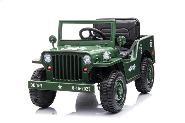 Jeep- Hotchkiss Willys Style | 24V kids 3-Seater On & Off-Road Electric UTV