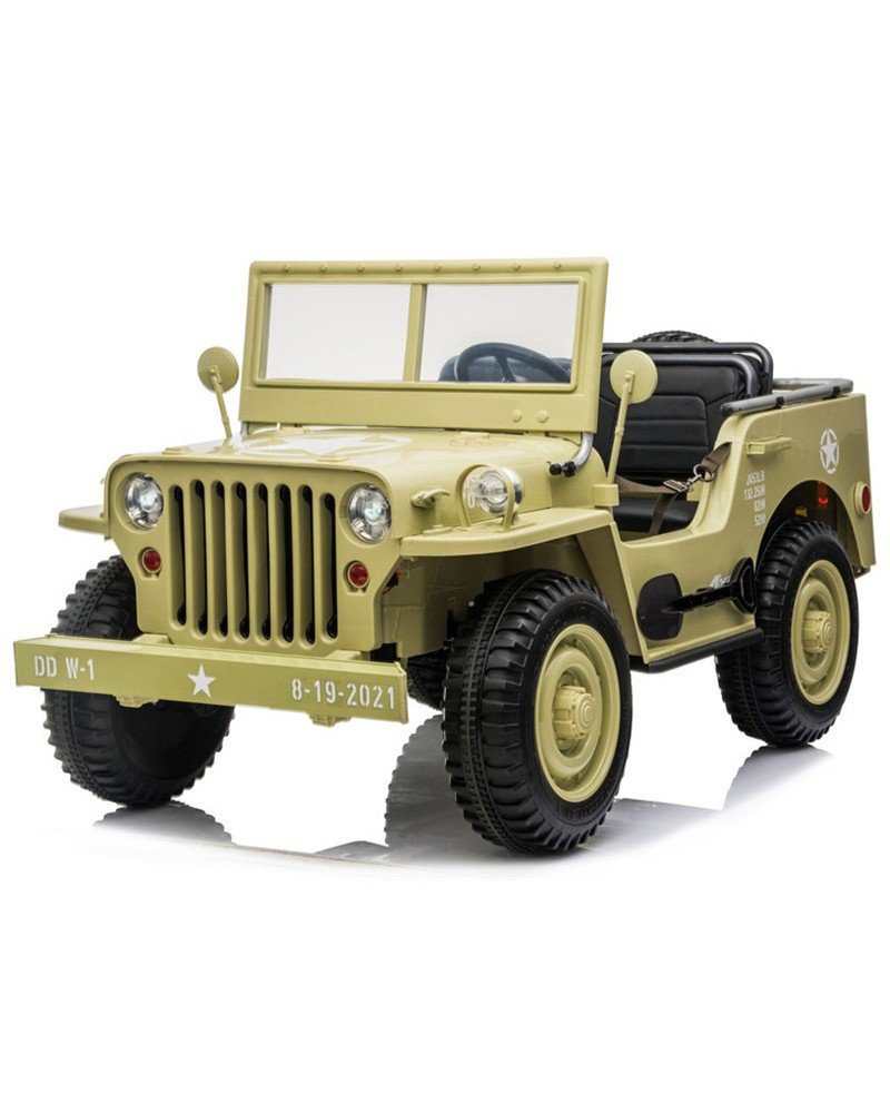 Jeep- Hotchkiss Willys Style | 24V kids 3-Seater On & Off-Road Electric UTV