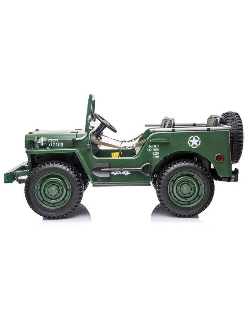 Jeep- Hotchkiss Willys Style | 24V kids 3-Seater On & Off-Road Electric UTV