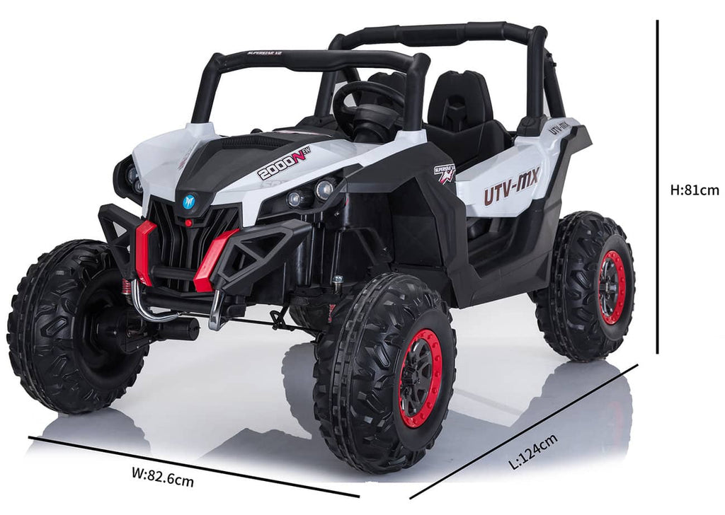 Quad Buggy UTV | 24V Kids Ride-On UTV  MP4 Screen – 2-Seat Electric